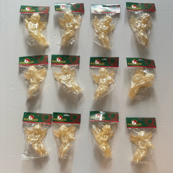 Kurt Adler Angel Cherubs with Violin Lyre Lute Christmas Ornament Santa's World - Picture 10 of 10